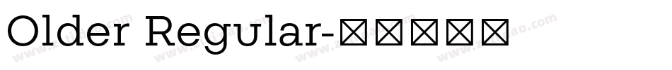 Older Regular字体转换